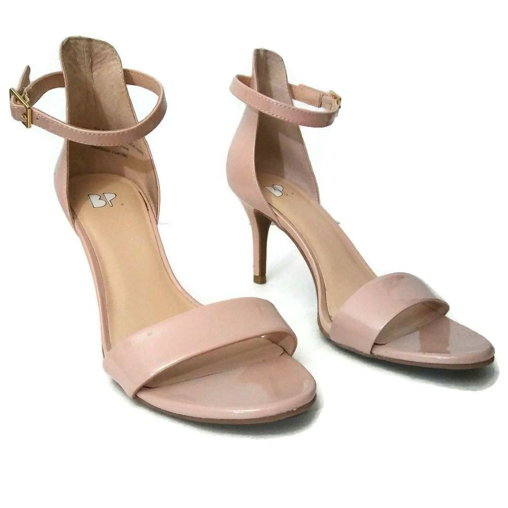 BP Pink Ankle Strap Luminate Open Toe Dress Pink Sandal Women Sz 6 Femine